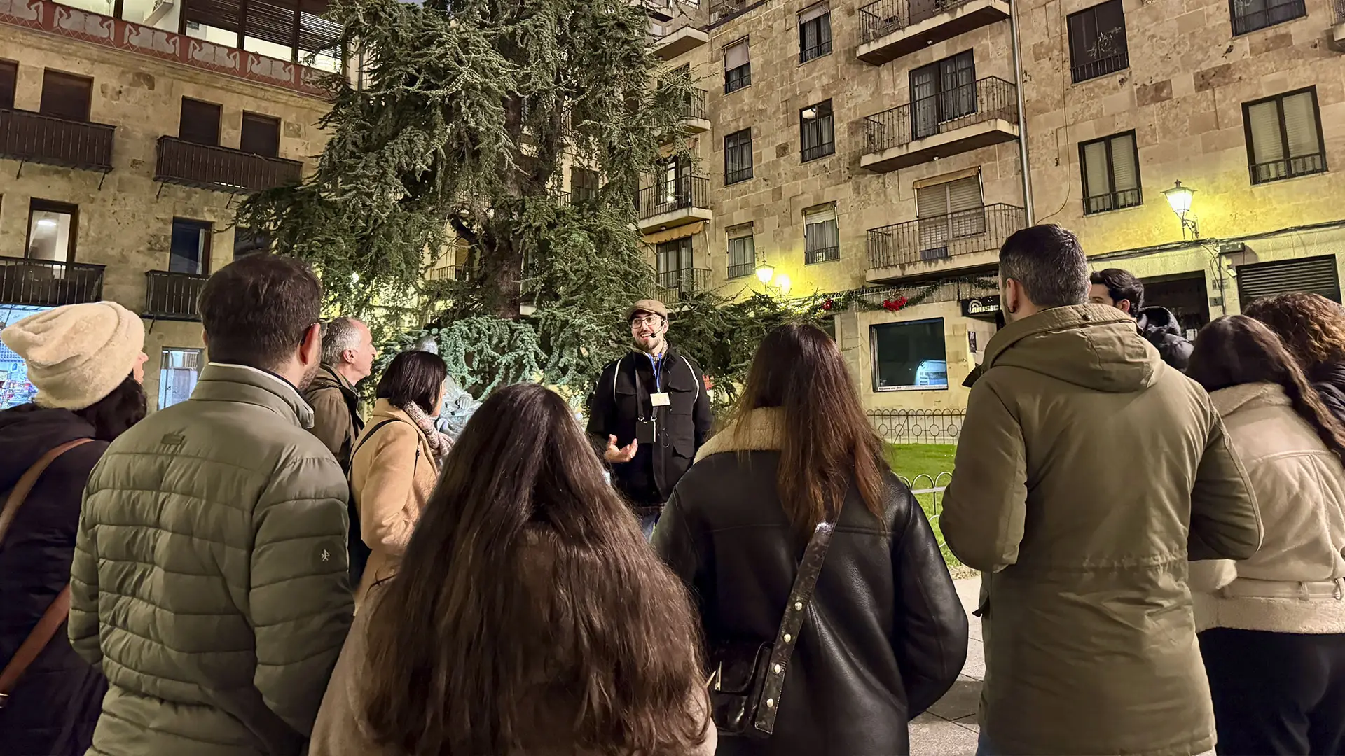 Group enjoying a private guided tour in Salamanca